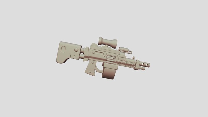 stylized gun 3D Model