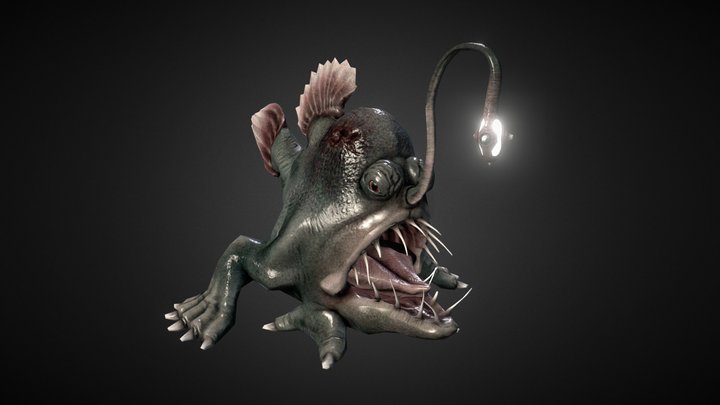 Spooky Hoofs - Frogfish 3D Model