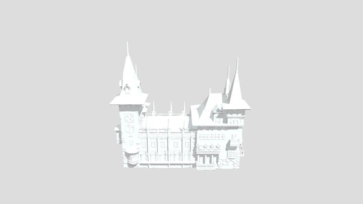 Castle Silhouette 3D Model