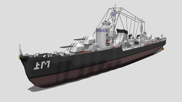 Mari-class Destroyer Escort (Stormworks model) 3D Model