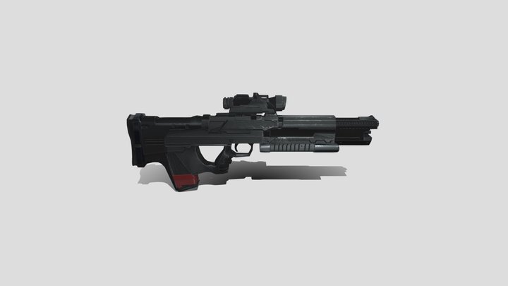 Gun_low_poly 3D Model