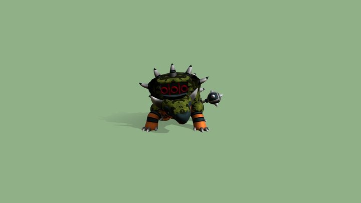 Fake Digimon - WarAnkylomon 3D Model