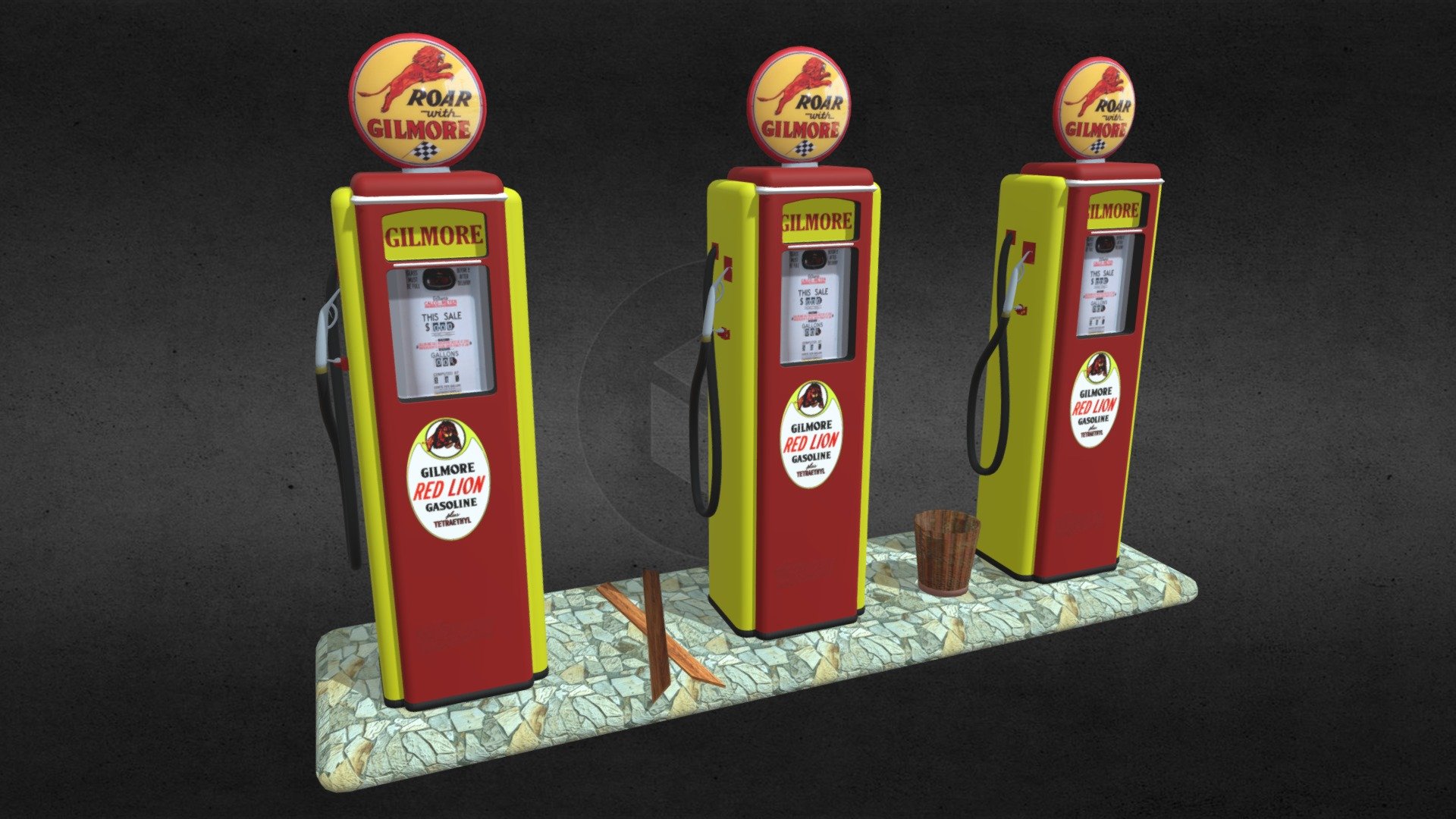 Gas Pump Gilmore 3d Model - 3D model by nuralam018 [6bc647f] - Sketchfab