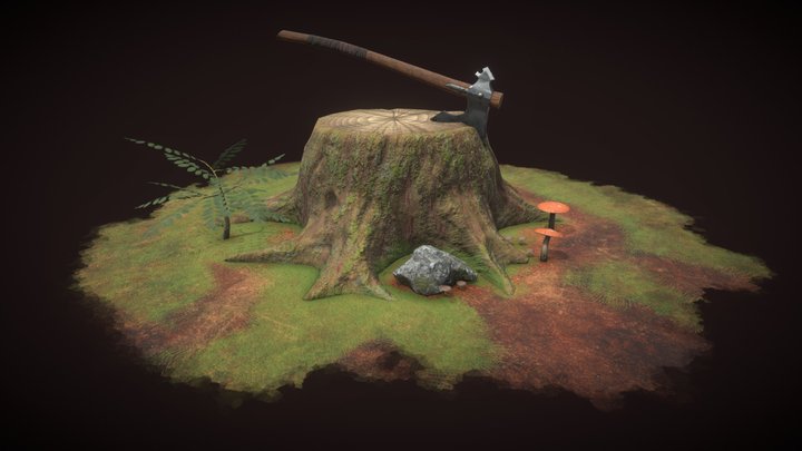 Forest Diorama 3D Model