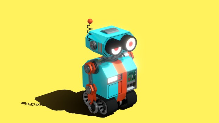 Toy Robot Animated - Lowpoly 3D Model