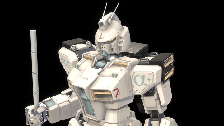 RX-M (α+) Gundam 3D Model