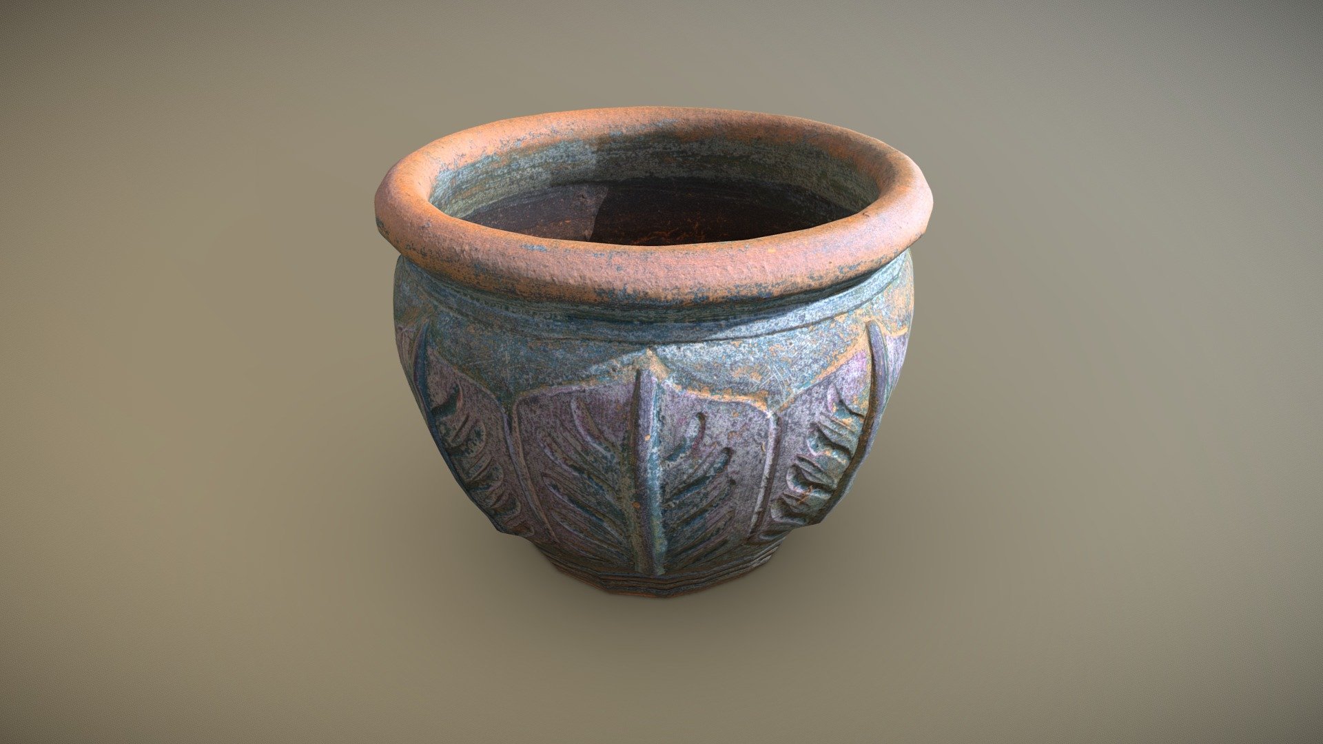Decorative Clay Pot Scan