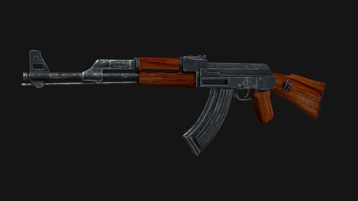 AK-47 Type 2A 3D Model