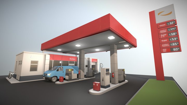 Filling Station 3d Models Sketchfab