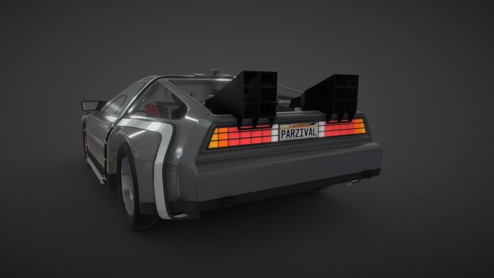 Parzival's DeLorean DMC-12 3D Model