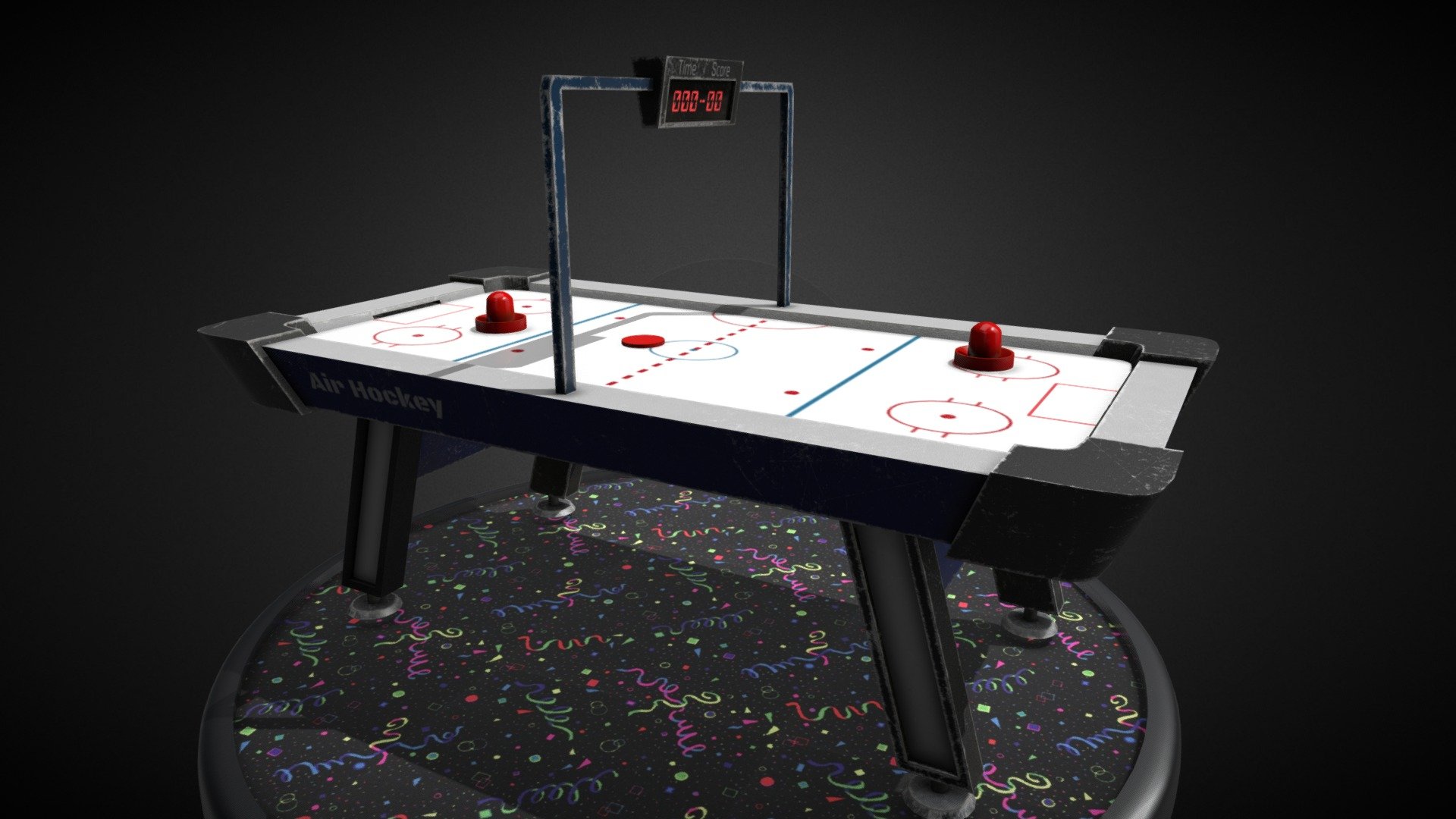 Arcade Air Hockey Realistic Gameready Buy Royalty Free 3d Model By Abdelrahman Ahmed