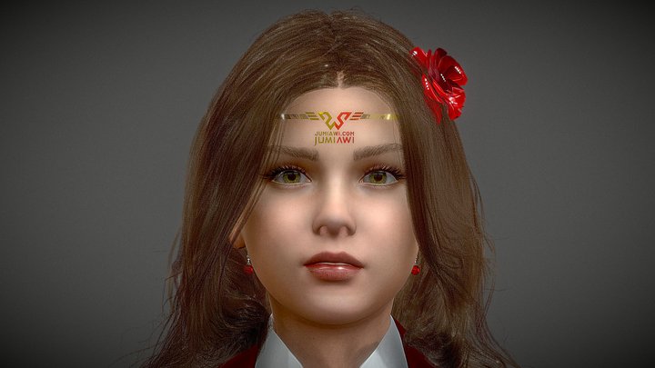 MIA Realistic Female 3D Model with Rigged Body 3D Model