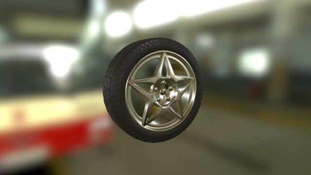 Sports Car Wheel 3D Model