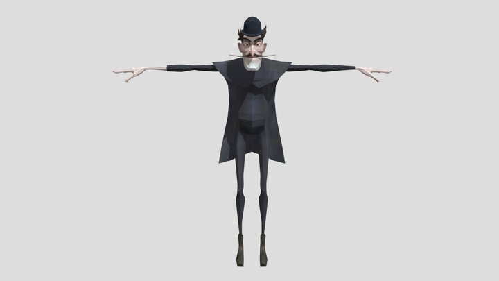 Bowler Hat Guy FBX 3D Model