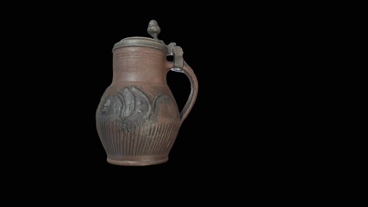 Džbán s cínovým víčkem 3D Model