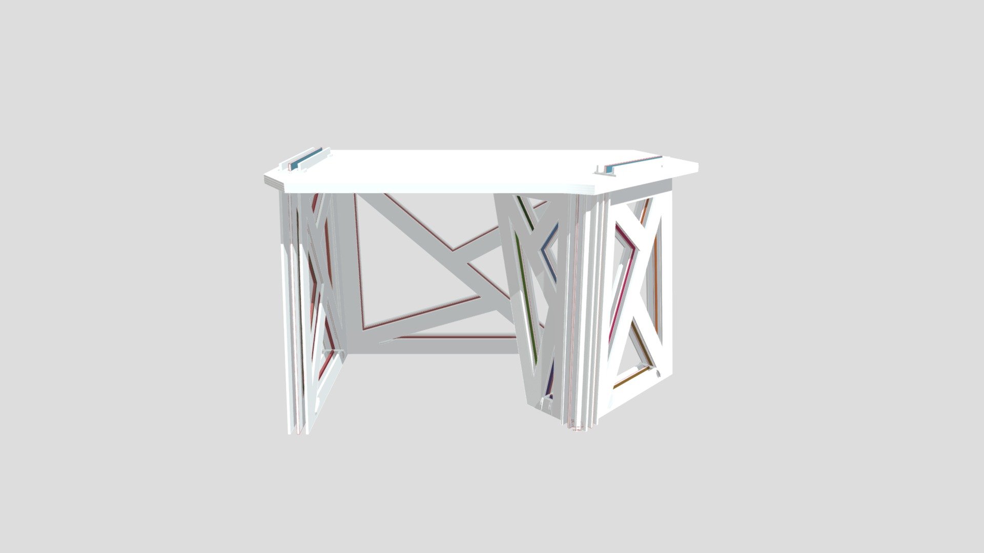 Mesa- Um e Meio Modelo-3D