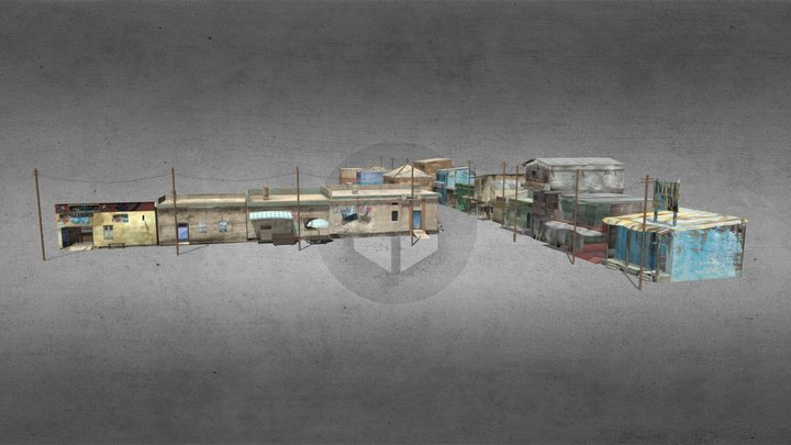 Shanty 2 Town Blocks 3D Model