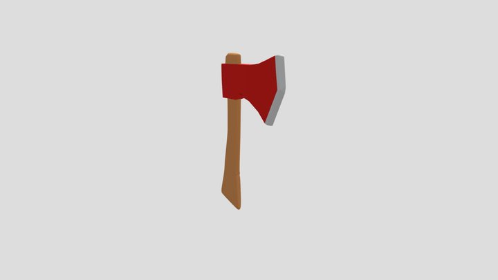 Low Poly Axe 3D Model