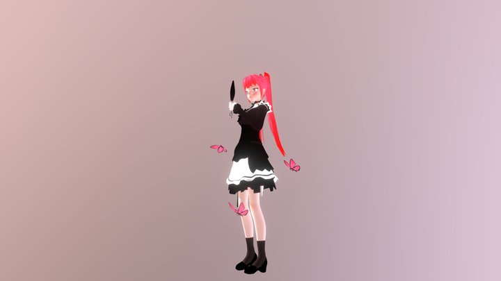 anime girl 3D Model