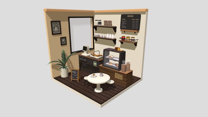 Bakery & Cafe 3D Model