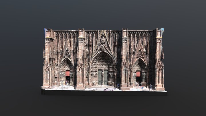 Frontispice - Notre-Dame de Strasbourg 3D Model