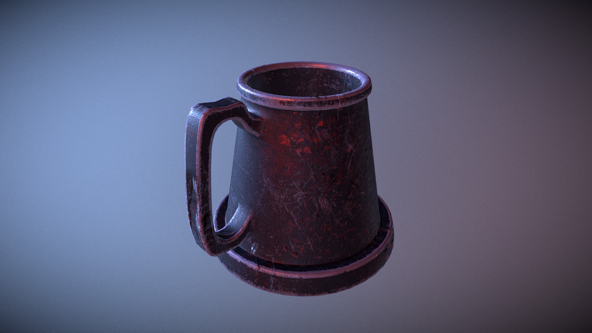 3D model Tankard - This is a 3D model of the Tankard. The 3D model is about a glass mug with a red liquid.