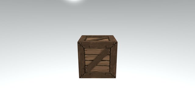 Handpainted Crate 3D Model