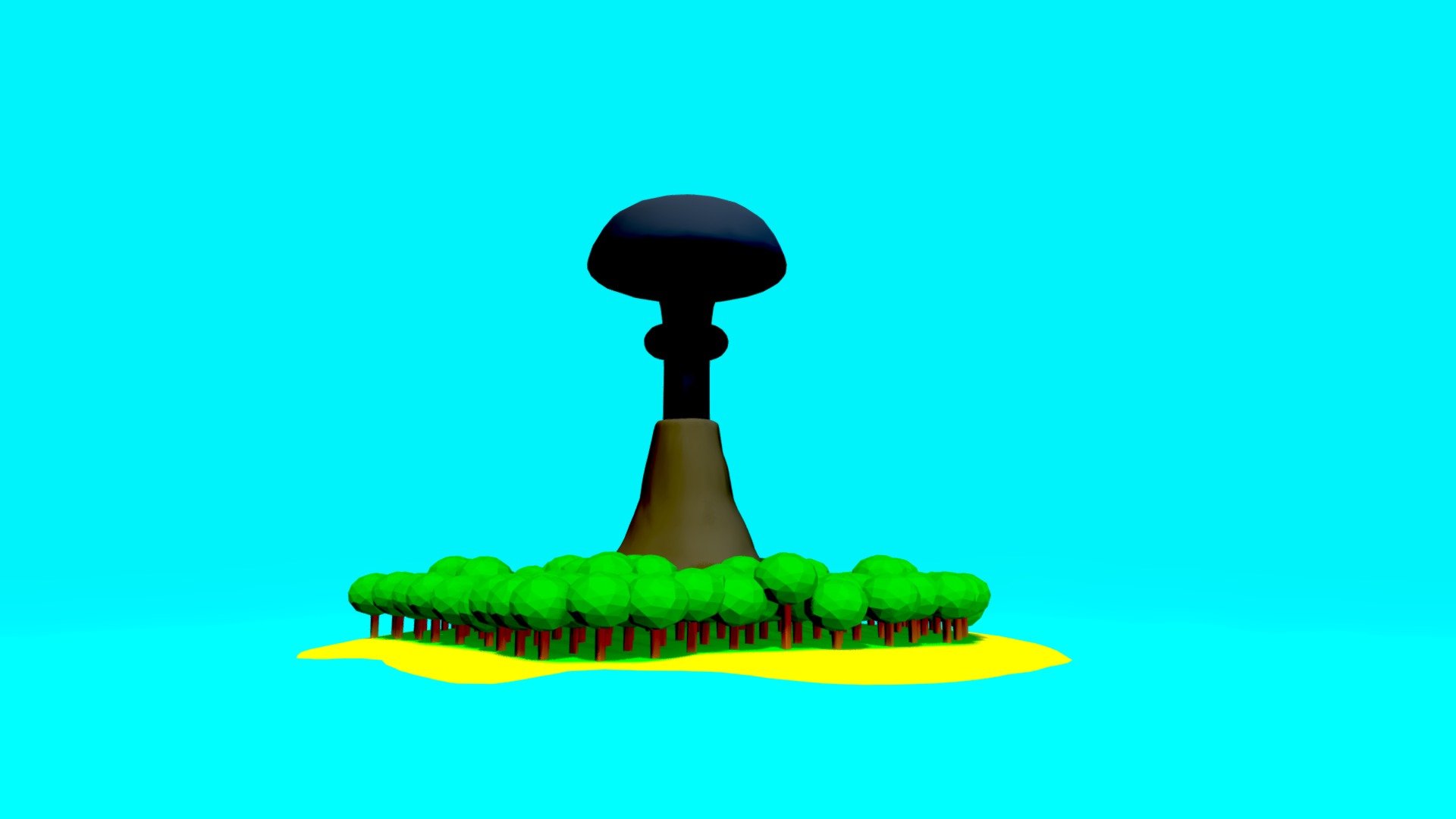 Cartoon volcano