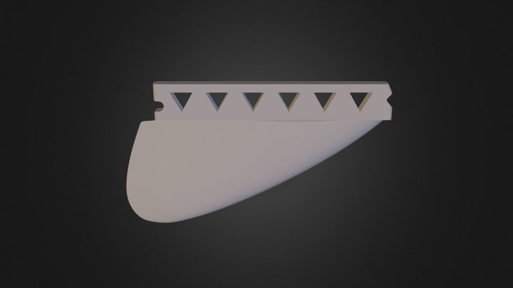 ' Bonzer' Side Fin Runner Small 8 Degree Cant 3D Model