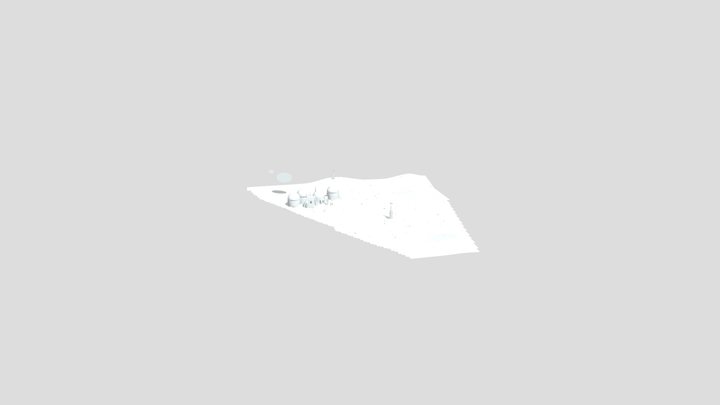 Deserted desert island outpost 3D Model