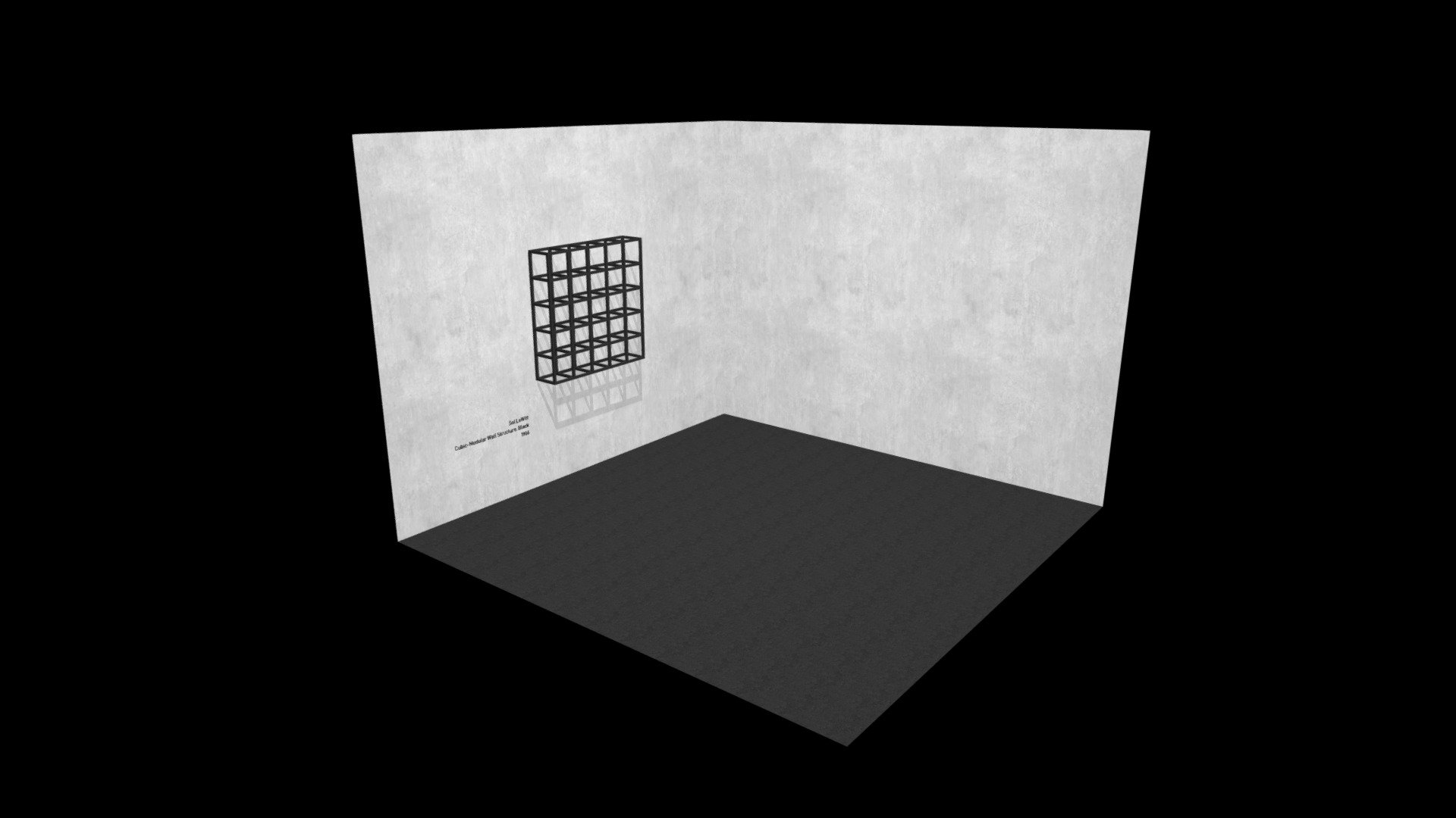 Sol LeWitt - Cubic-Modular Wall Structure, Black