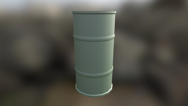 Oil Drum 01 3D Model