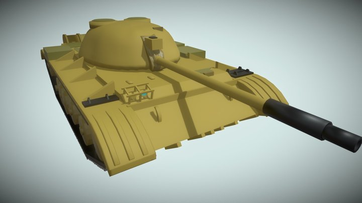 T 54/55 Tank 3D Model