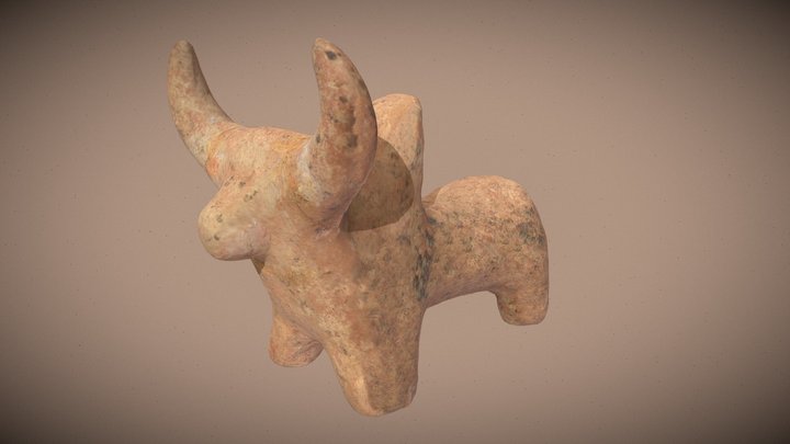 Figurilla Vaca Museo San Isidro 3D Model
