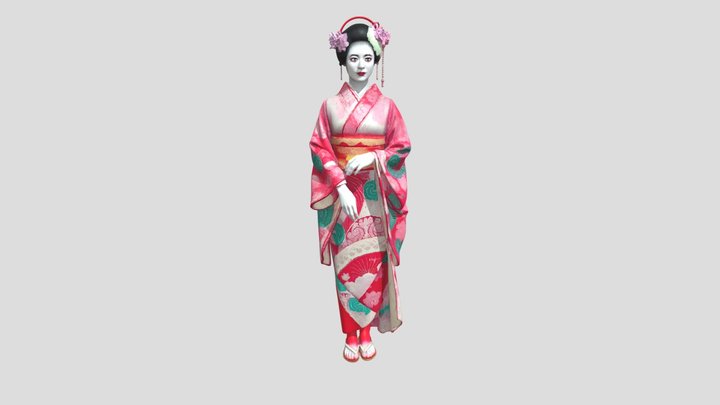 Japanese Geisha 3D Model