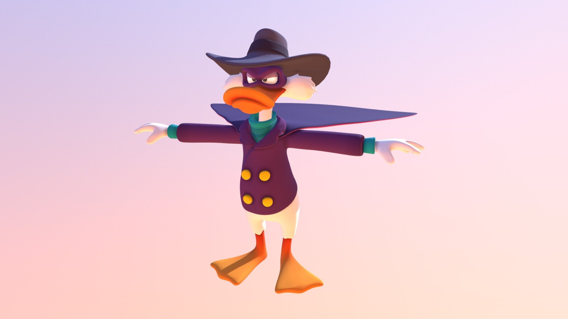 Darkwing Duck - Download Free 3D model by studentsimf (@studentsimf)  [6be0c42]