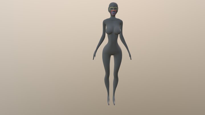 Personnage feminin High Poly 3D Model