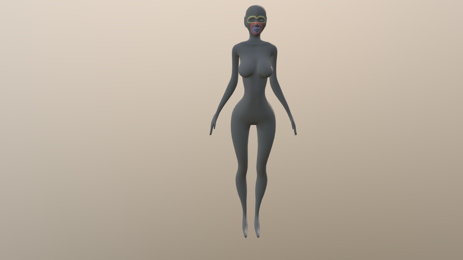 Personnage feminin High Poly