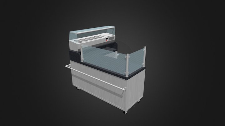 Meuble Préparation Pizza 3D Model