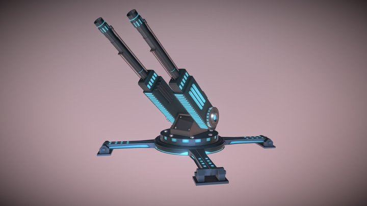Sci Fi Cannon - Weapon 3D Model