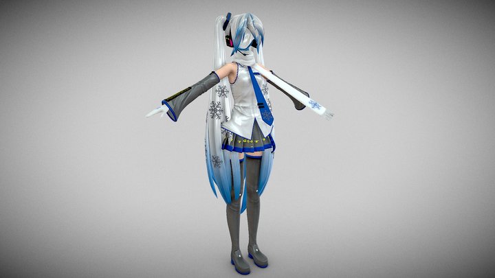Snow Miku 2011 – Free 3D Model STL