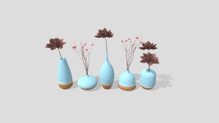 vase A1 Sky And Earth 3D Model