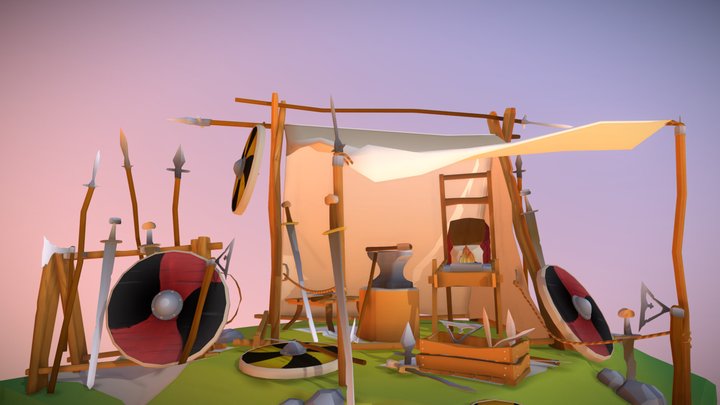 The viking blacksmith - Game Art 1 retake 3D Model
