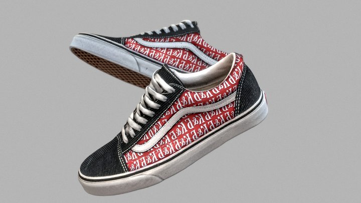 VANS OLD SKOOL X КРАСНОЕ&БЕЛОЕ 3D Model