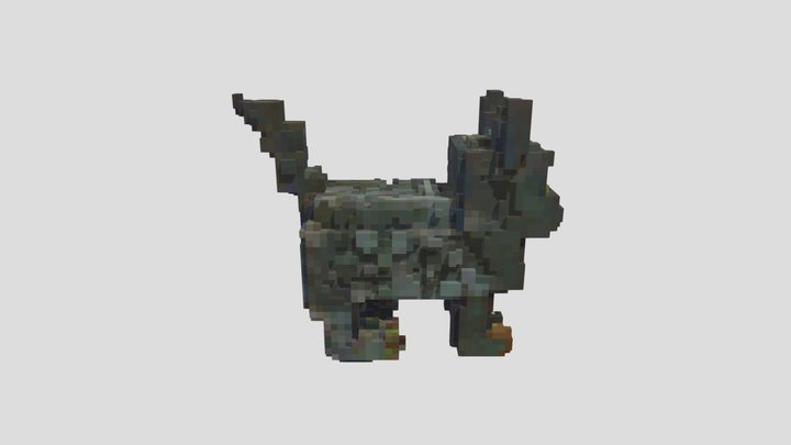 voxel Cat 3D Model