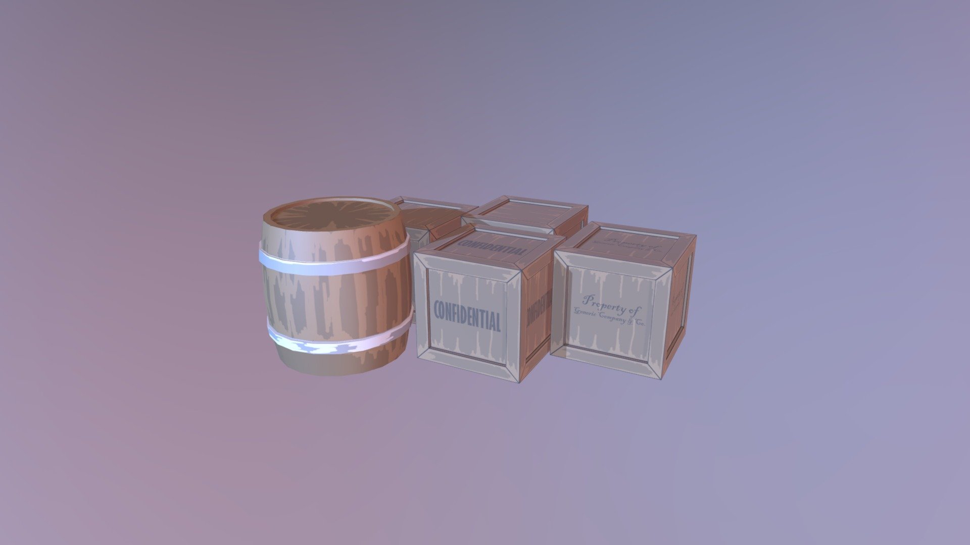 Crates and Barrel Collection - 3D model by shaye (@_shaye) [6becf3b ...