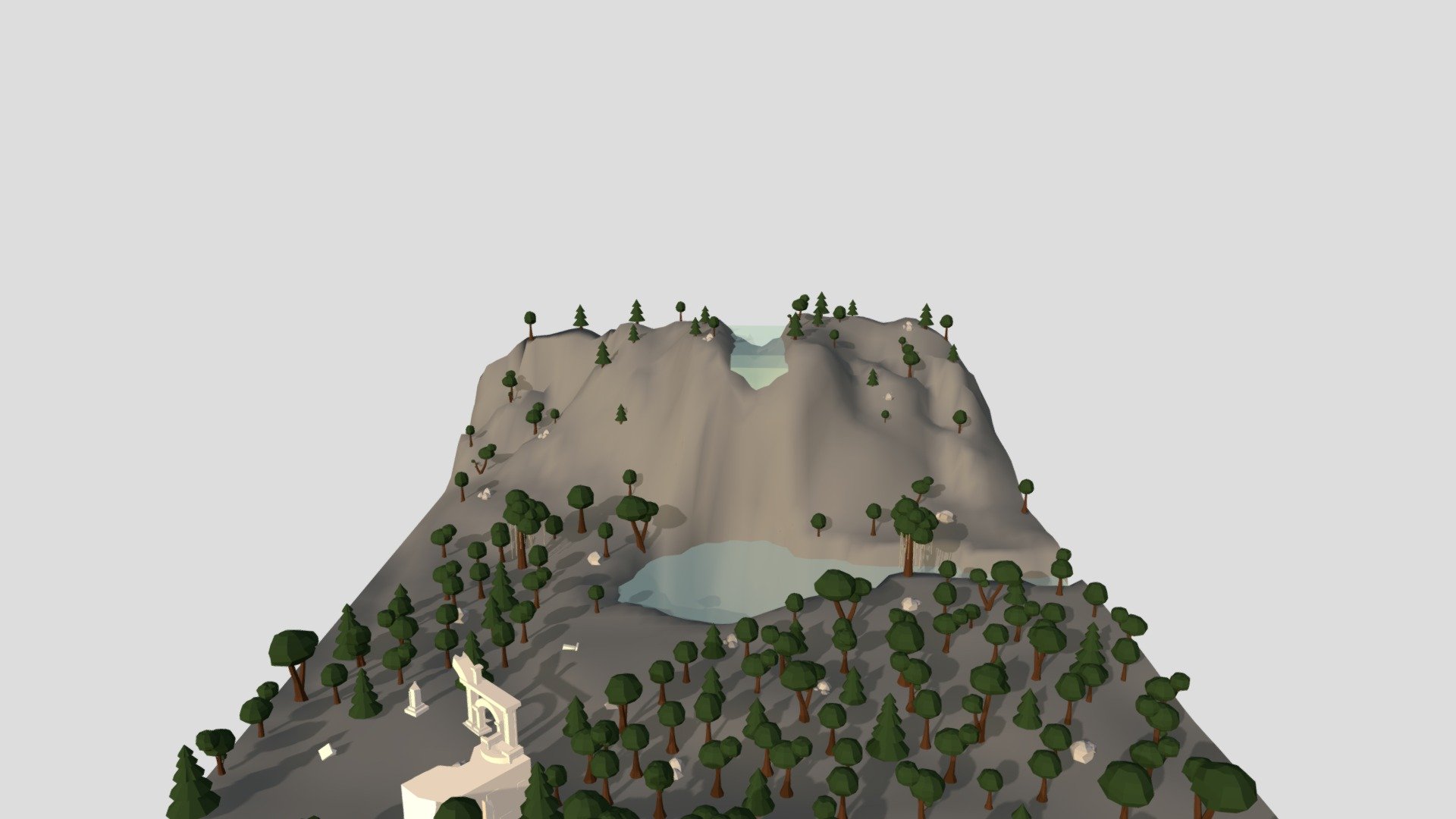 Forest with an ancient greek rune