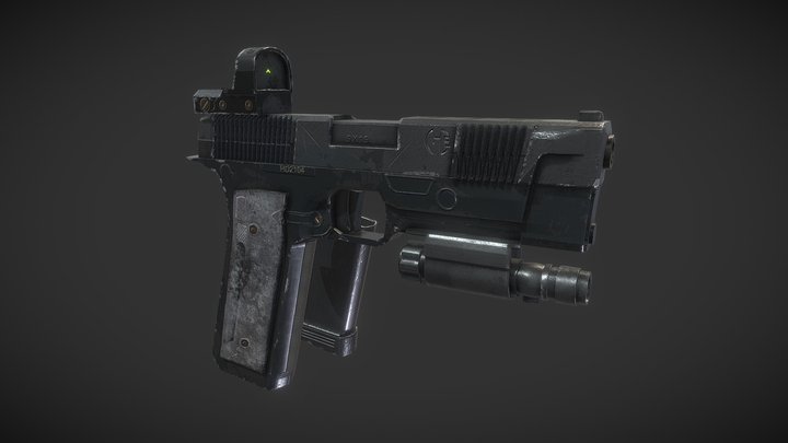 Hand Gun 3D Model