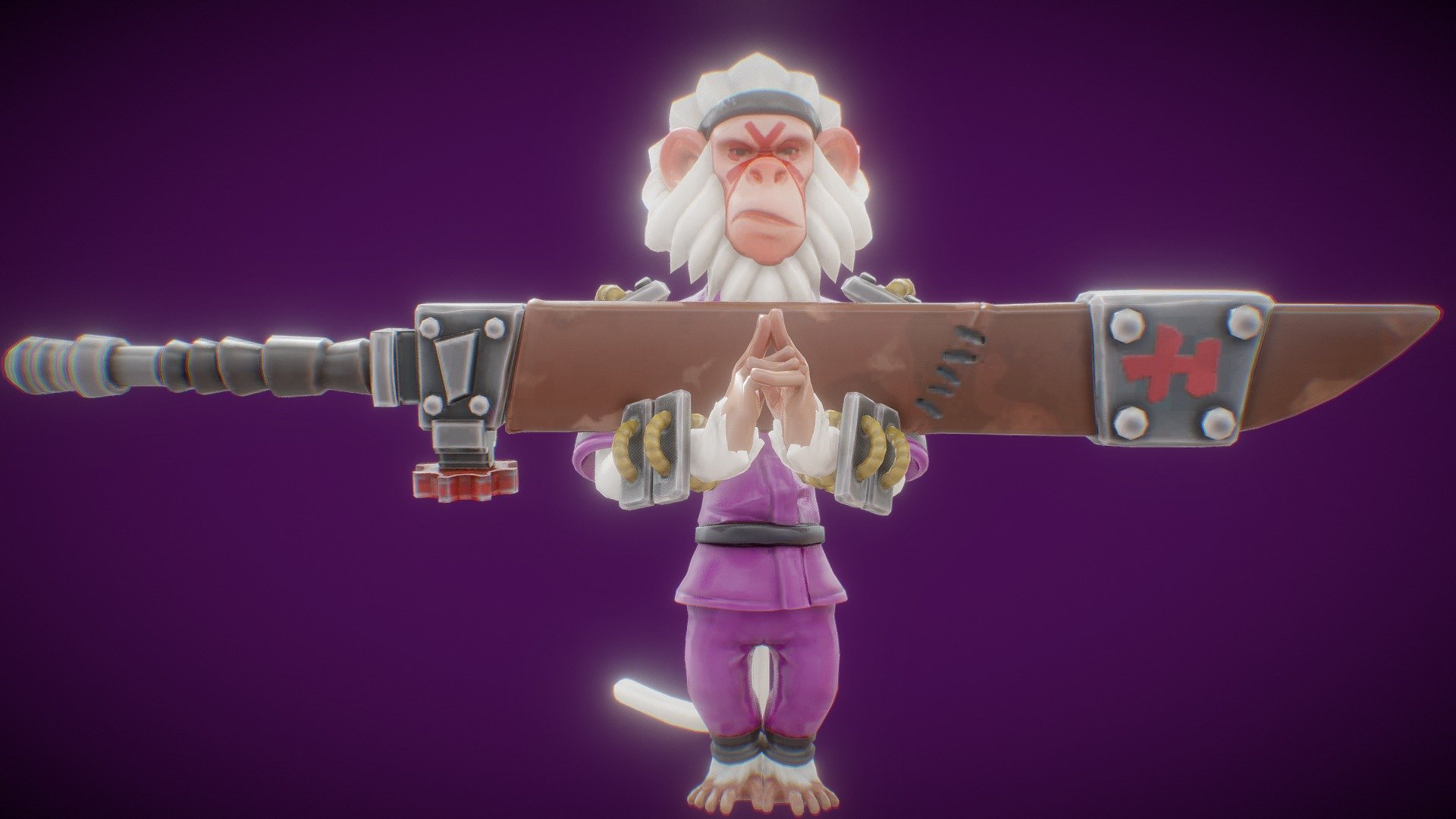 Sword Master Monkey - Buy Royalty Free 3D model by Luna (@StudioLuna ...