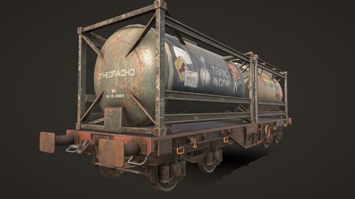 Railway Tank 3D Model